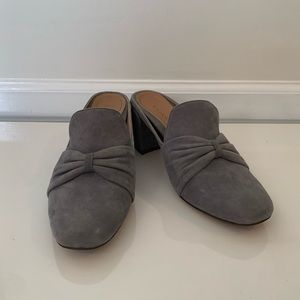 Vionic Grey Suede Mules - 7 - 2.75in heel